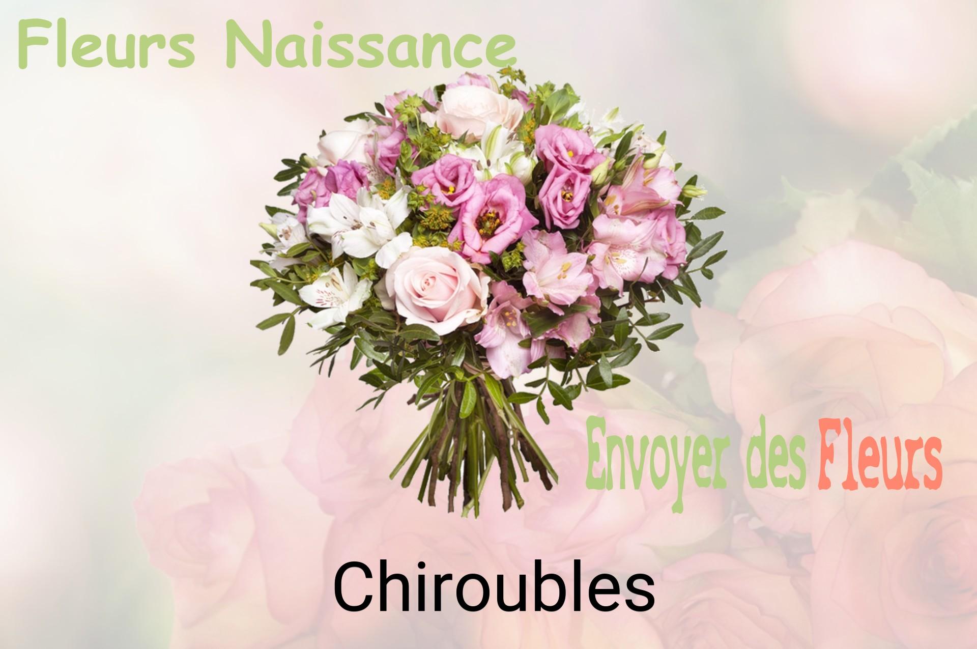 Bouquet de fleurs de naissance livré à Chiroubles
